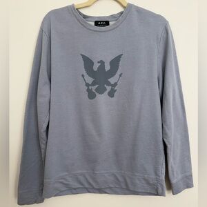 A.P.C. Cotton Graphic Sweatshirt Size Medium